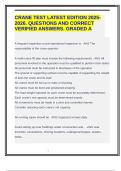 CRANE TEST LATEST EDITION 2025-2026&period; QUESTIONS AND CORRECT VERIFIED ANSWERS&period; GRADED A