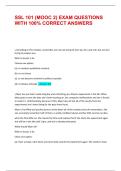 SSL 101 &lpar;MOOC 2&rpar; EXAM QUESTIONS WITH 100&percnt; CORRECT ANSWERS