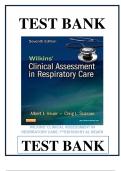 Test Bank for Wilkins' Clinical Assessment in Respiratory Care 7th Edition by Albert J&period; Heuer & Craig L&period; Scanlan &ndash; 2025&sol;2026 Latest Update &vert; Complete Respiratory Therapy Exam Prep