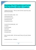 Kinesiology Test 2 Questions and Correct Verified Answers 2024-2025&period; Graded A