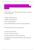 Maryland Home Improvement PSI Exam Study Guide 2024-2025&period; Questions and Correct Answers&period; Graded A