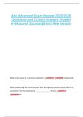 Abo Advanced Exam Newest 2025&sol;2026  Questions and Correct Answers Graded  A&plus;&vert;Assured Success&vert;Brand New Version 