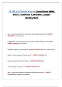 ISTM 210 Final Exam Questions With 100&percnt; Verified Answers Latest 2025&sol;2026