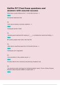 DaVita PCT Final Exam questions and answers with assured success What factor would influence the "t" of the Kt&sol;V formula - n  Ans  Shortened treatment time  Qs  Poor wound healing is directly related to - n  Ans  Inadequate protein intake  Q