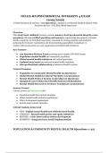 NCLEX-RN Psychosocial Integrity 4 Exam &lpar;2025&sol;2026&rpar; &ndash; Verified Questions & Answers for Mastery-Level Mental Health&comma; System-Wide Psychosocial Care&comma; and NCLEX&reg;-RN&reg; Superiority
