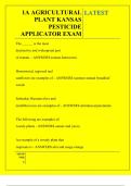 1A AGRICULTURAL PLANT KANSAS PESTICIDE APPLICATOR EXAM QUESTIONS AND ANSWERS 2025