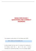 MANA 3335 EXAM 1 QUESTIONS AND CORRECT ANSWERS