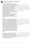 Chapter 72 Emergency Nursing &lpar;Suddarth&rpar; &sol; 2025 Update &sol; Score 100&percnt; on Emergency Nursing Exam