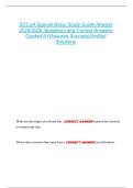 SCCJA Special Basic Study Guide Newest  2025&sol;2026 Questions and Correct Answers  Graded A&plus;&vert;Assured Success&vert;Verified  Solutions
