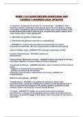 NURS 1141 EXAM REVIEW QUESTIONS AND CORRECT ANSWERS 2026 UPDATE&excl;&excl;