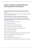 Fouten oefentoets organisatiekunde Exam Questions and Answers
