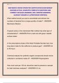 NEW MEXICO WATER OPERATOR CERTIFICATION EXAM NEWEST  2025&sol;2026 ACTUAL EXAM WITH COMPLETE QUESTIONS AND  CORRECT DETAILED ANSWERS &lpar;100&percnt; VERIFIED ANSWERS&rpar;  &vert;ALREADY GRADED A&plus;&vert; &vert;&vert;PROFESSOR VERIFIED&vert;&vert; 