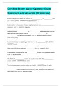 Certified Storm Water Operator Exam &vert; Questions & Answers &vert; Graded A&plus; &vert; 2025&sol;2026 Update