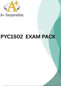 PYC1502   LATEST EXAM PACK 2025&sol;2026 &lbrack;DETAILED QUESTIONS AND  CORRECT ANSWERS PROVIDED FOR YOUR REVISION &rsqb;