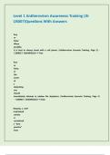 Level 1 Antiterrorism Awareness Training &lpar;JS-US007&rpar;Questions With Answers