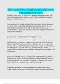 SW Interview Prep Questions with Accurate Answers