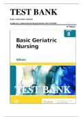 Test Bank - Basic Geriatric Nursing 8th Edition by Patricia A&period; Williams - Complete&comma; Elaborated and Latest Test Bank&period; ALL Units &lpar;1-20&rpar; Included and Updated 