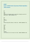 US007 Level 1 Antiterrorism Awareness Pretest Questions With Answers
