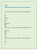 Rater practice Test Questions With Correct Answers