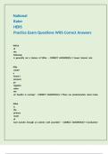 National Rater HERS Practice Exam Questions With Correct Answers&period;