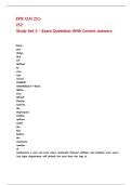 EPIC CLN 251-252 Study Set 3 &ndash; Exam Questions With Correct answers