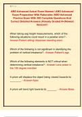 ABO Advanced Actual Exam Newest &sol; ABO Advanced  Exam Preparation With Rationales &sol;ABO Advanced  Practice Exam With 500 Complete Questions And  Correct Detailed Answers &vert;Already Graded A&plus;&vert;Newest  Version&excl;&excl;&excl; 