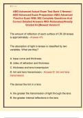 ABO Advanced Actual Exam Test Bank 2 Newest &sol;  ABO Advanced Exam Preparation &sol;ABO Advanced  Practice Exam With 500 Complete Questions And  Correct Detailed Answers With Rationales&vert;Already  Graded A&plus;&vert;&vert;Newest Version&excl;&excl; 