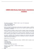 HRMN 3420 Rusty Adair Exam 1 Questions And Correct Answers