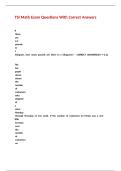 TSI Math Exam Questions With Correct Answers