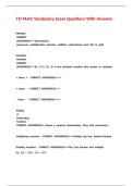 TSI Math Vocabulary Exam Questions With Answers&period;