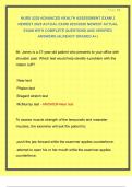 NURS 5220 ADVANCED HEALTH ASSESSMENT EXAM 3 NEWEST 2025 ACTUAL EXAM 2025&sol;2026 NEWEST ACTUAL EXAM WITH COMPLETE QUESTIONS AND VERIFIED ANSWERS &vert;ALREADY GRADED A&plus;&vert; 