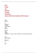 C787 Health and Wellness Through Nutritional Science WGU Exam Questions With Answers&period;