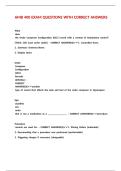 AMB 400 EXAM QUESTIONS WITH CORRECT ANSWERS 
