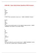 AMB 400 - Exam Study Notes Questions With Answers&period;