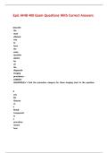 Epic AMB 400 Exam Questions With Correct Answers