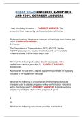 CHESP EXAM 2025&sol;2026 QUESTIONS AND 100&percnt; CORRECT ANSWERS