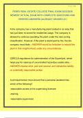 PERRY REAL ESTATE COLLEGE FINAL EXAM 2025/2026 NEWEST ACTUAL EXAM WITH COMPLETE QUESTIONS AND VERIFIED ANSWERS |ALREADY GRADED A+| 