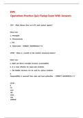 EMS Operations Practice Quiz Fisdap Exam With Answers