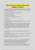 NRS 407 Exam 1 actual questions and  CORRECT answers