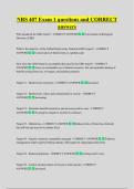 NRS 407 Exam 1 questions and CORRECT  answers
