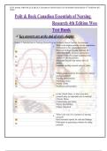 Test Bank - Polit and Beck Canadian Essentials of Nursing Research&comma; 4th Edition &lpar;Woo&comma; 2019&rpar;&comma; Chapter 1-18 &vert; All Chapters