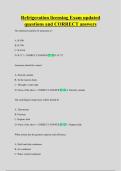 Refrigeration licensing Exam updated  questions and CORRECT answers
