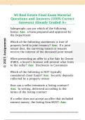 WI Real Estate Final Exam Material  Questions and Answers &lpar;100&percnt; Correct  Answers&rpar; Already Graded A&plus; 