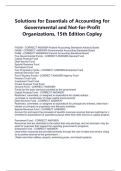 Solutions for Essentials of Accounting for Governmental and Not-for-Profit Organizations&comma; 15th Edition Copley