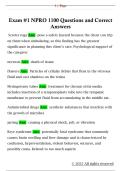 Exam &num;1 NPRO 1100 Questions and Correct  Answers