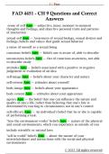 FAD 4451 - CH 9 Questions and Correct  Answers
