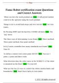 Fanuc Robot certification exam Questions  and Correct Answers