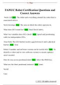 FANUC Robot Certification Questions and  Correct Answers 