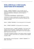 ECOL 1000 Exam 1 UGA Conelly QUESTIONS WITH ANSWERS&period;