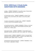 ECOL 1000 Exam 1 Study Guide QUESTIONS WITH ANSWERS&period;